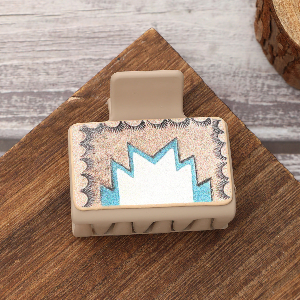 Leather Sunflower Hair Clip / Half-Up Shark Clip