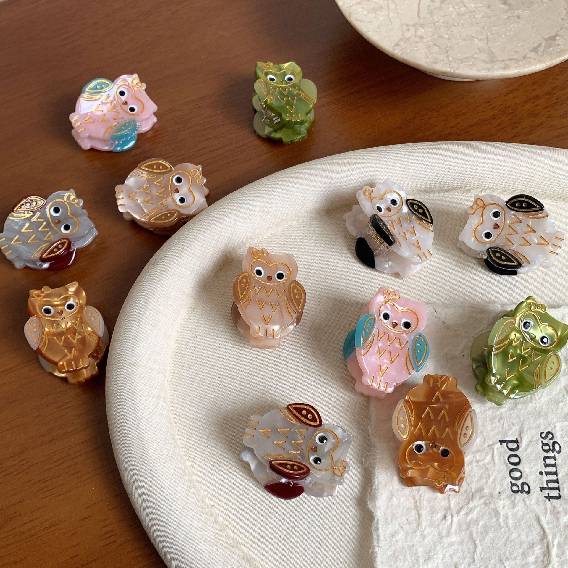 Owl Mini Clip Acetate Bangs Shark Clip