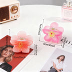 Plum Blossom Grip Flower Updo Shark Clip