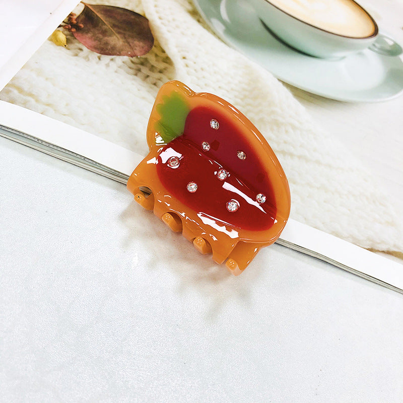 Vegetable Clamp Cherry Apple Shark Clamp Light Luxury Hair Claw Clip