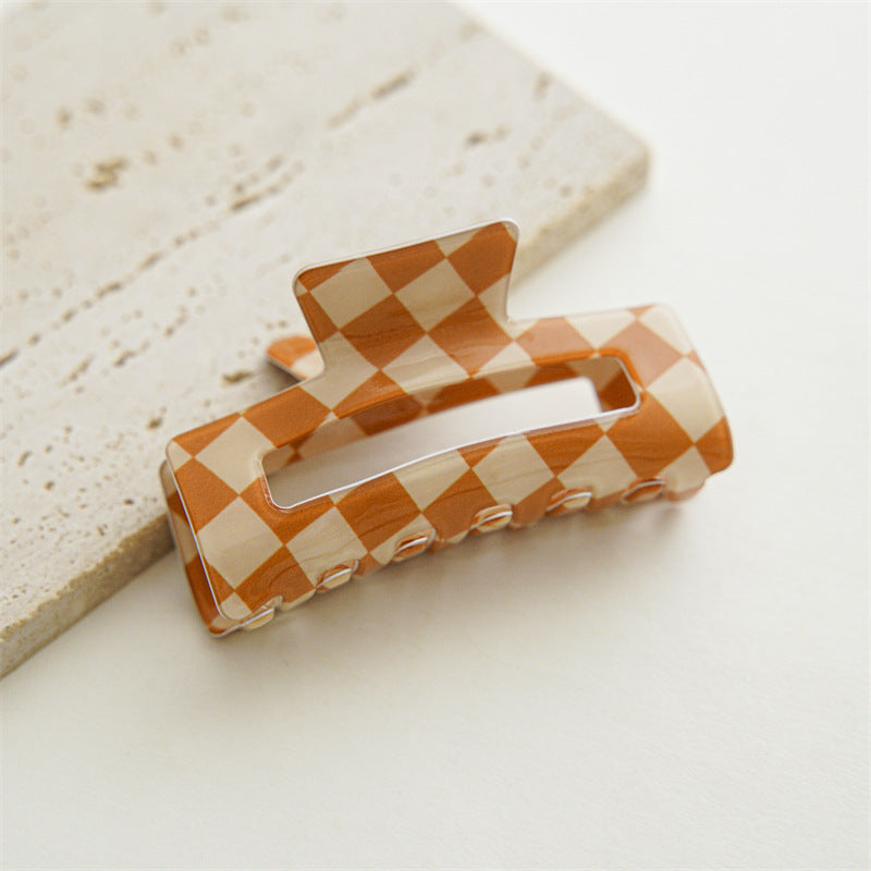 Checkerboard Claw Clip — Updo Hair Clip