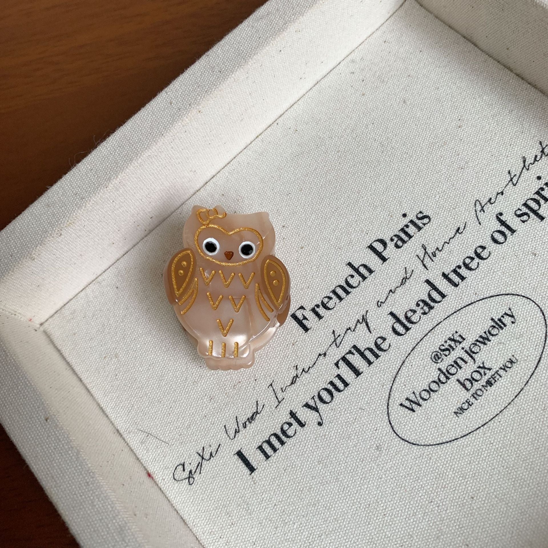 Owl Mini Clip Acetate Bangs Shark Clip