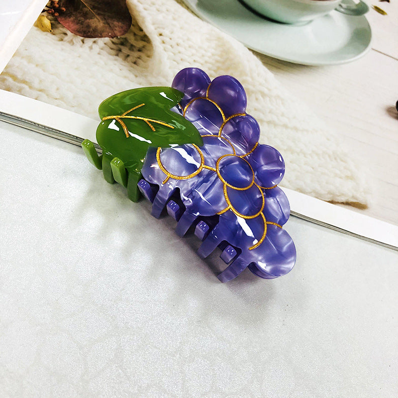 Vegetable Clamp Cherry Apple Shark Clamp Light Luxury Hair Claw Clip