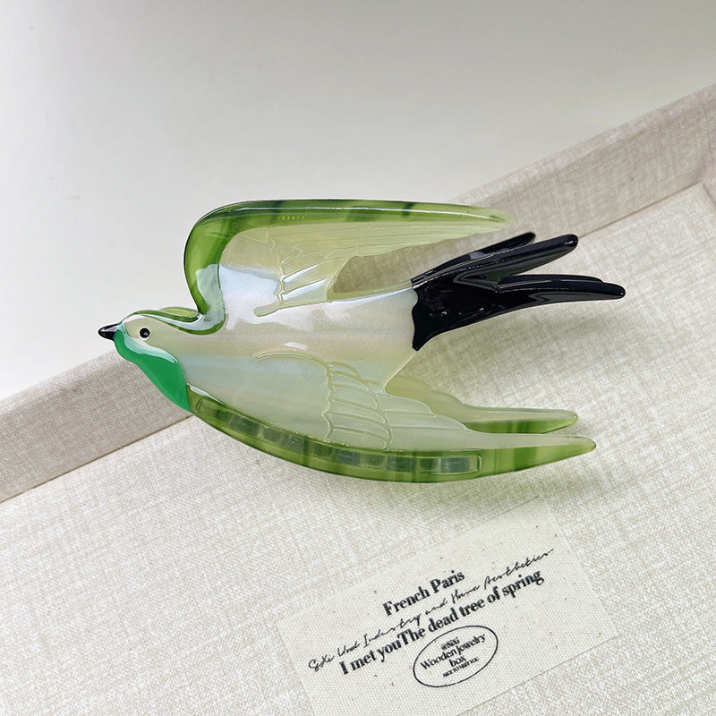 Swallow Grip Animal Acetate Hairpin Color Matching Peace Dove Shark Clip