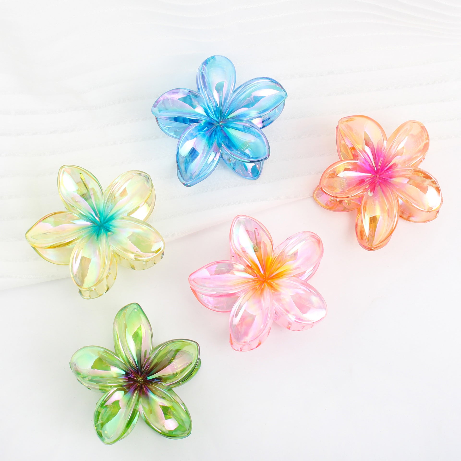 Plumeria Flower Hair Clip — For Updos, Half-Up Styles, and Claw Clips
