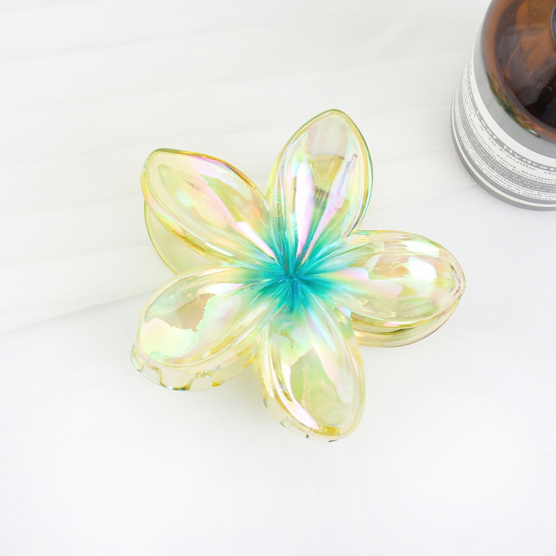 Plumeria Flower Hair Clip — For Updos, Half-Up Styles, and Claw Clips