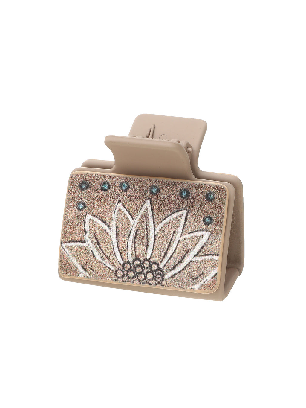 Leather Sunflower Hair Clip / Half-Up Shark Clip