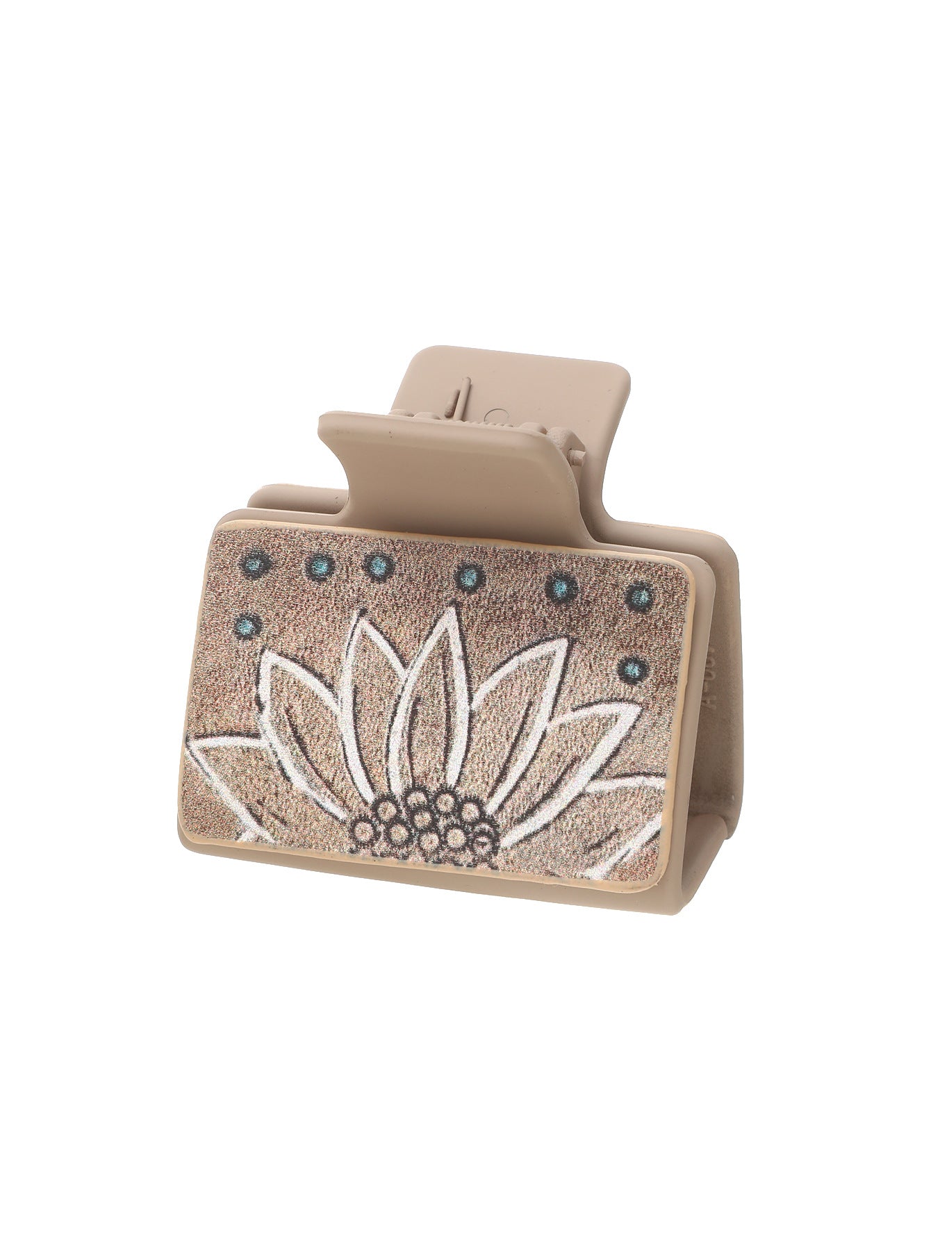 Leather Sunflower Hair Clip / Half-Up Shark Clip