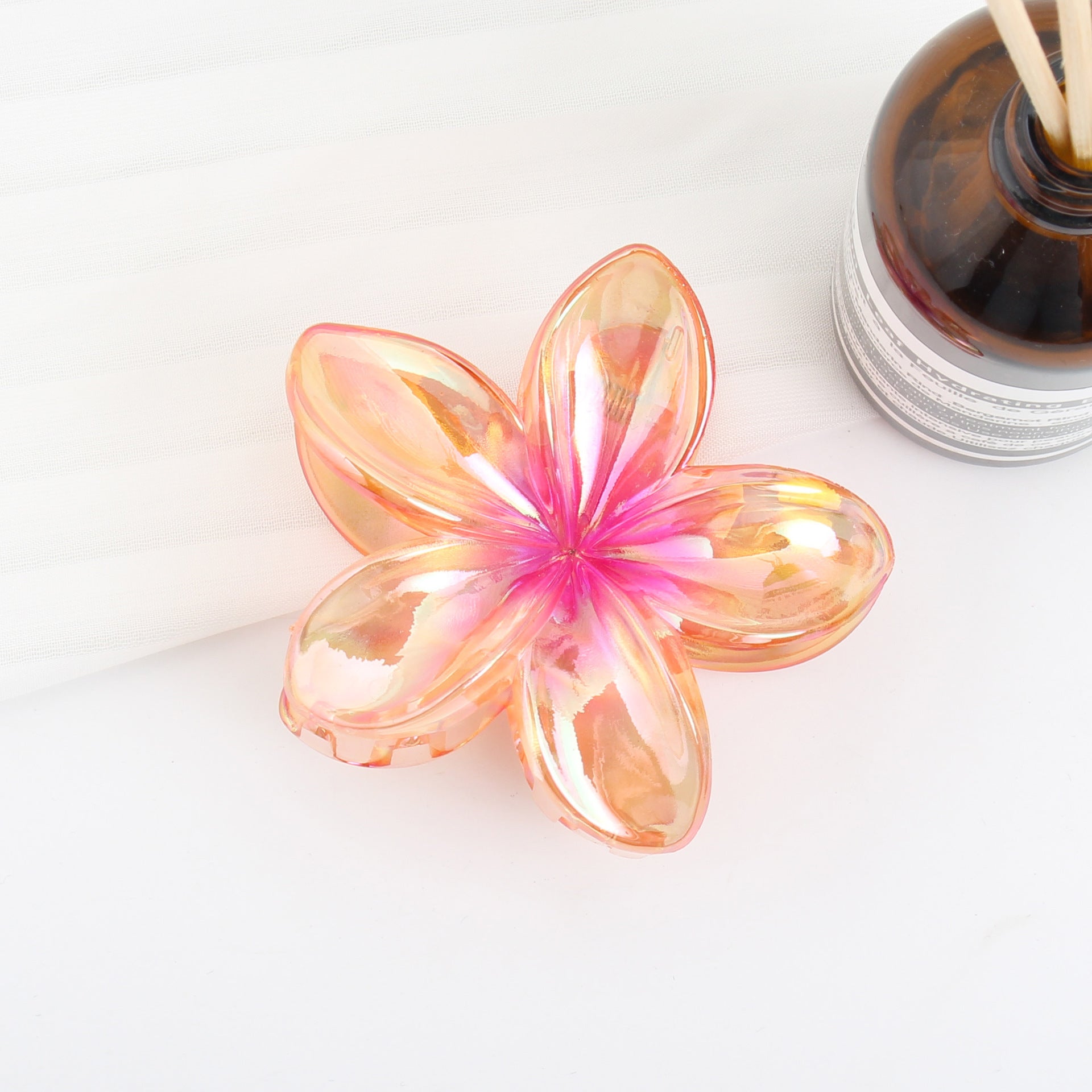 Plumeria Flower Hair Clip — For Updos, Half-Up Styles, and Claw Clips