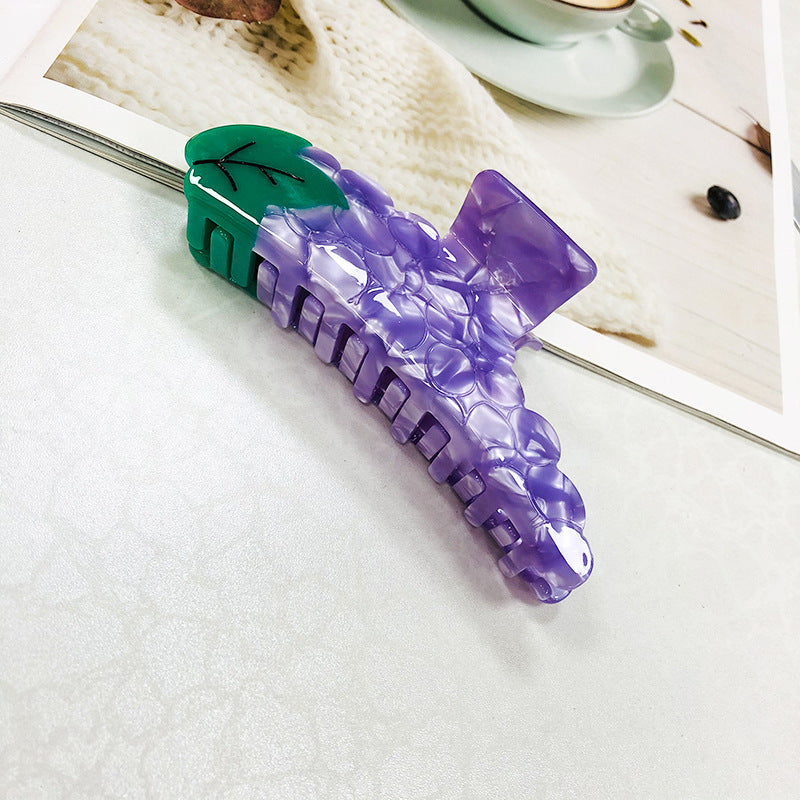 Vegetable Clamp Cherry Apple Shark Clamp Light Luxury Hair Claw Clip