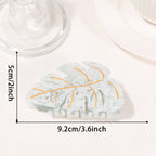 Leaves Grip PVC Updo Shark Clip