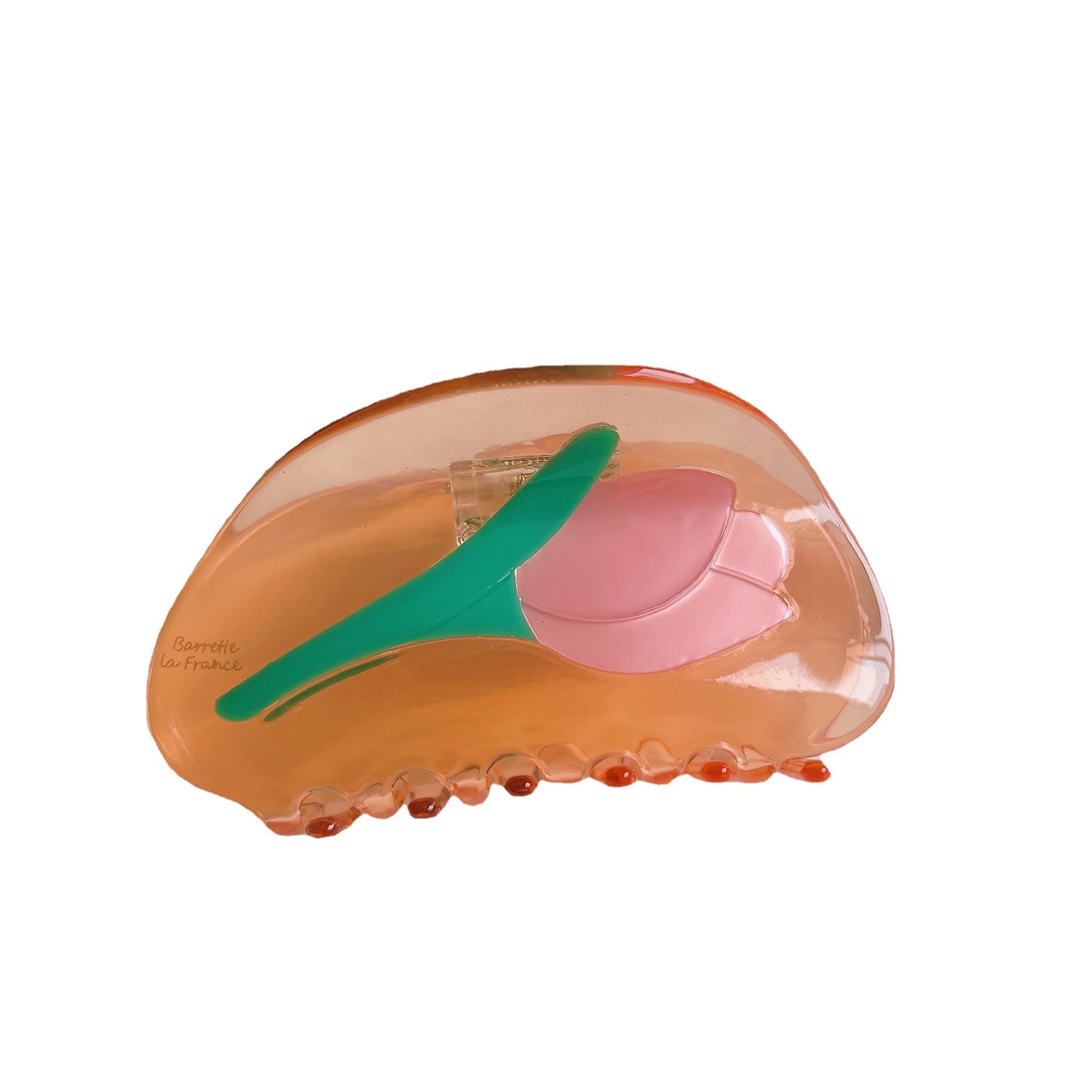 Summer Flower Stitching Grip Acetate Updo Shark Clip