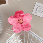 Sunflower Acrylic Hair Claw Clip — Half-Up Hairstyle Shark Clip