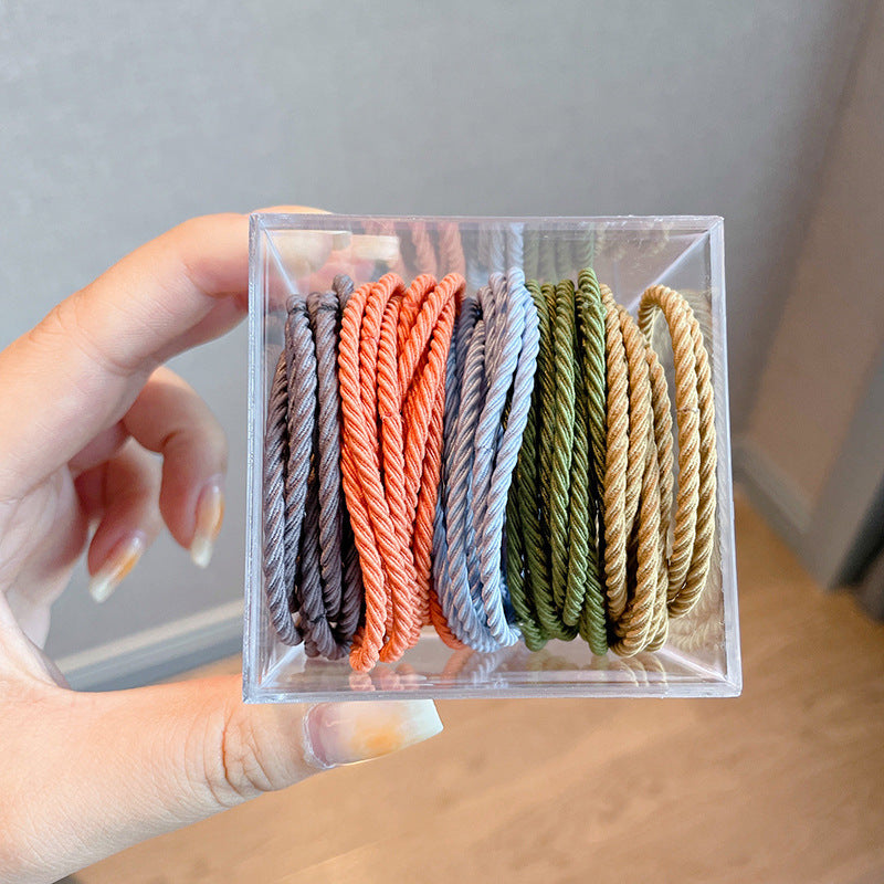 Highly Elastic Rubber Band Does Not Hurt Hair Thin Hair Tie
