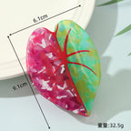 Plant Leaves Barrettes Acetic Acid Updo Shark Clip