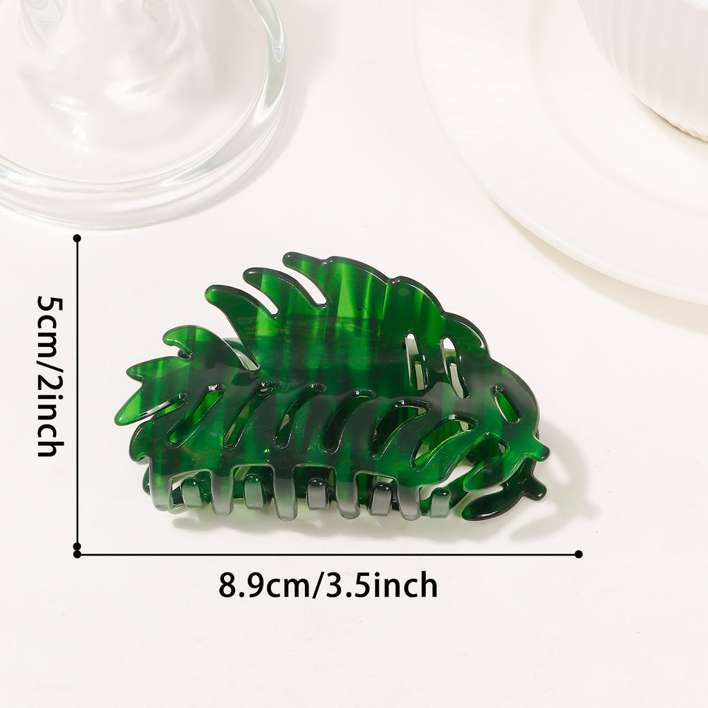 Leaves Grip PVC Updo Shark Clip