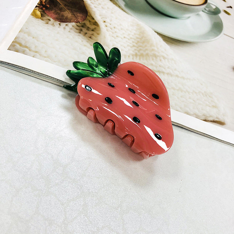 Vegetable Clamp Cherry Apple Shark Clamp Light Luxury Hair Claw Clip