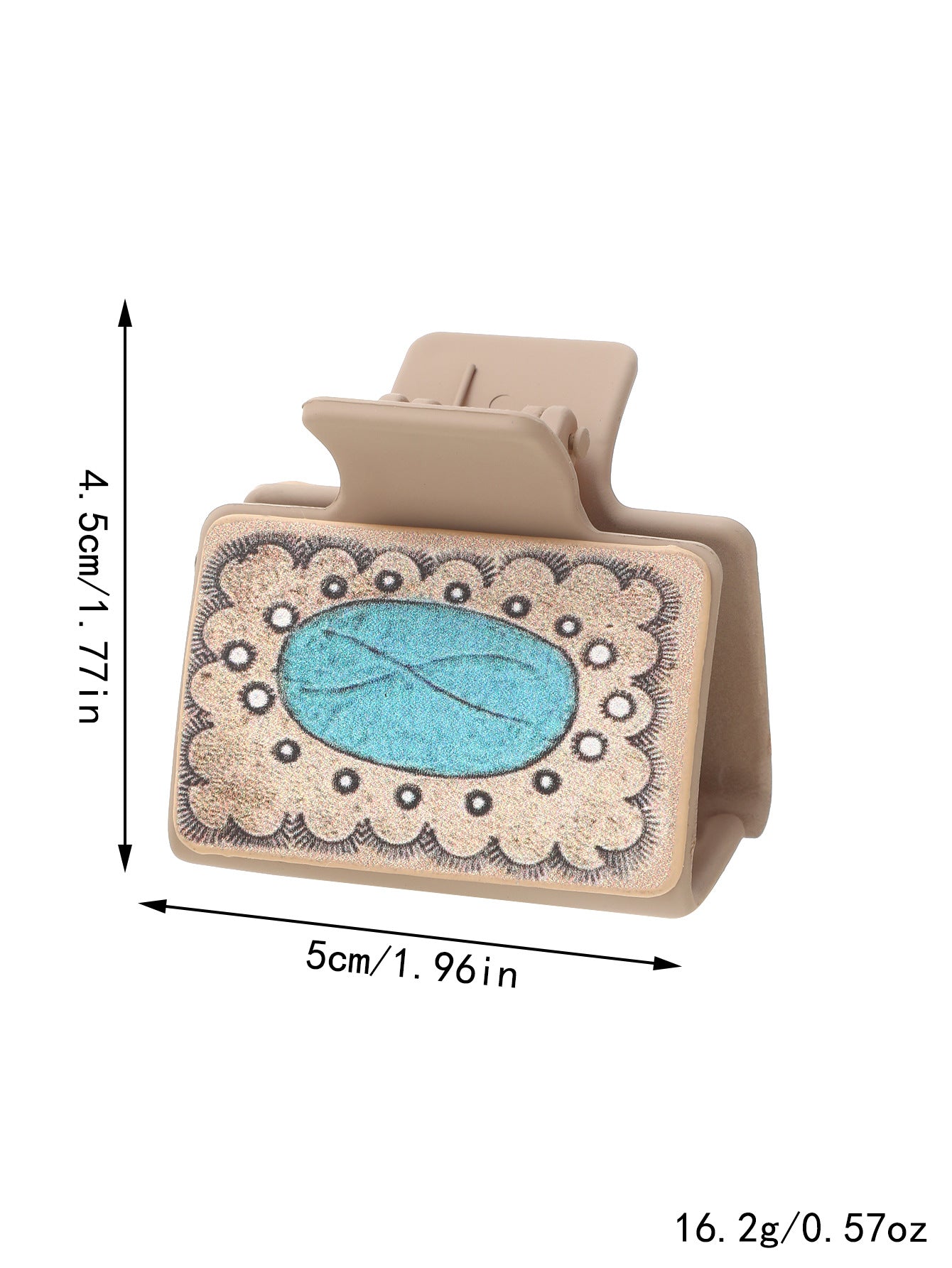 Leather Sunflower Hair Clip / Half-Up Shark Clip