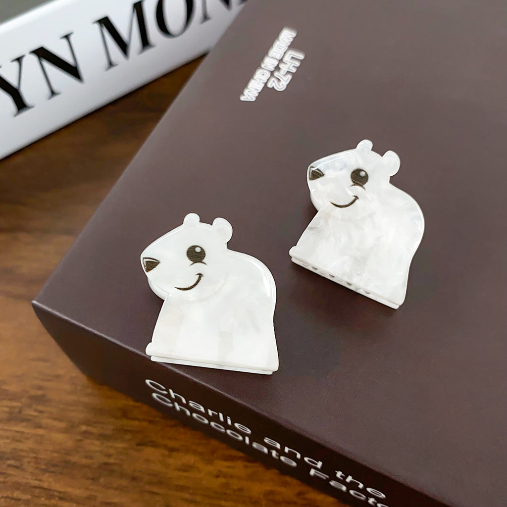 Cute Acrylic Animal Mini Clip 2 Pack