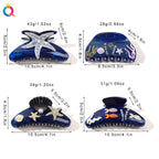 Ocean Series Acrylic Updo Shark Clip Hair Claw