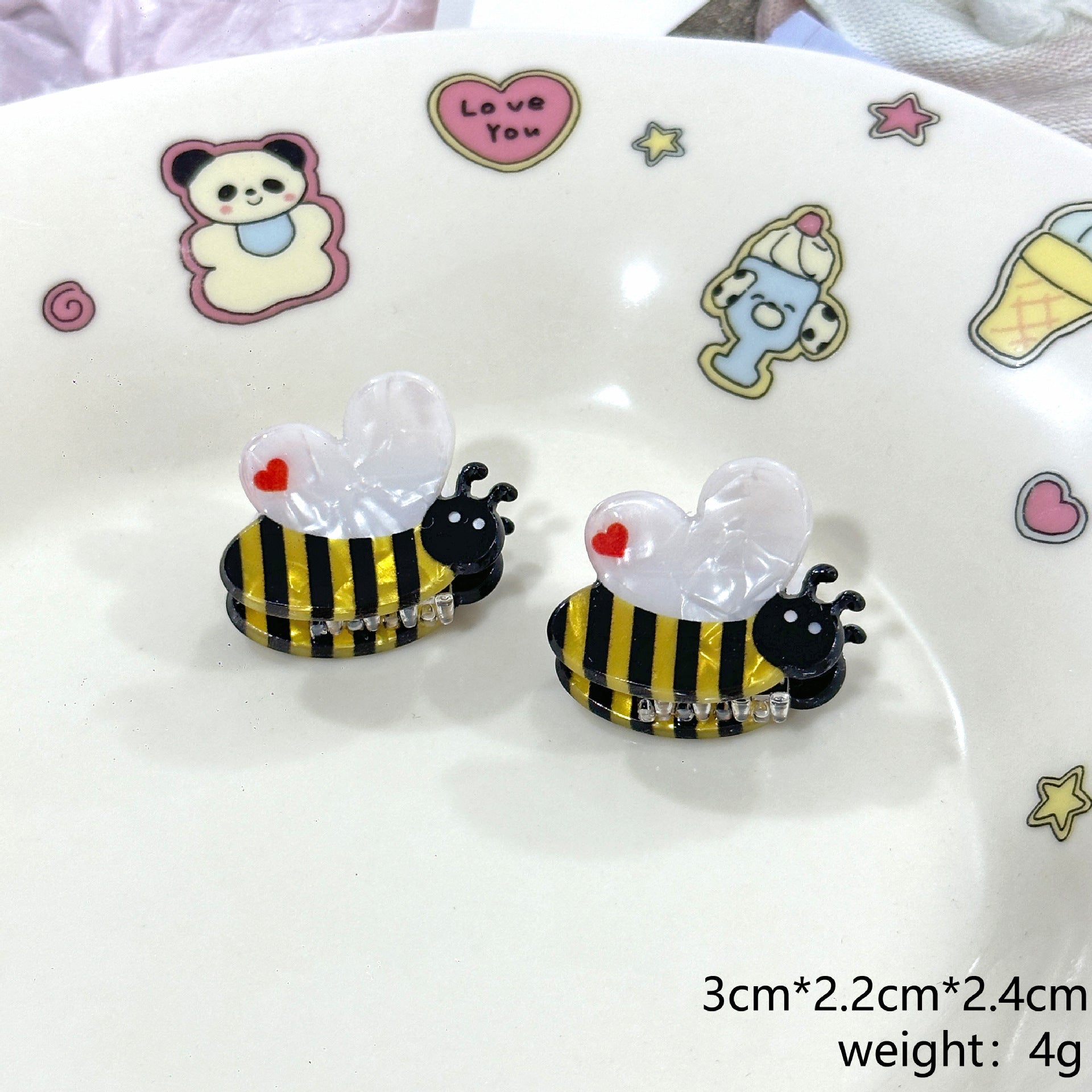 Bee Sunflower Mini Clip Bangs Side Clip