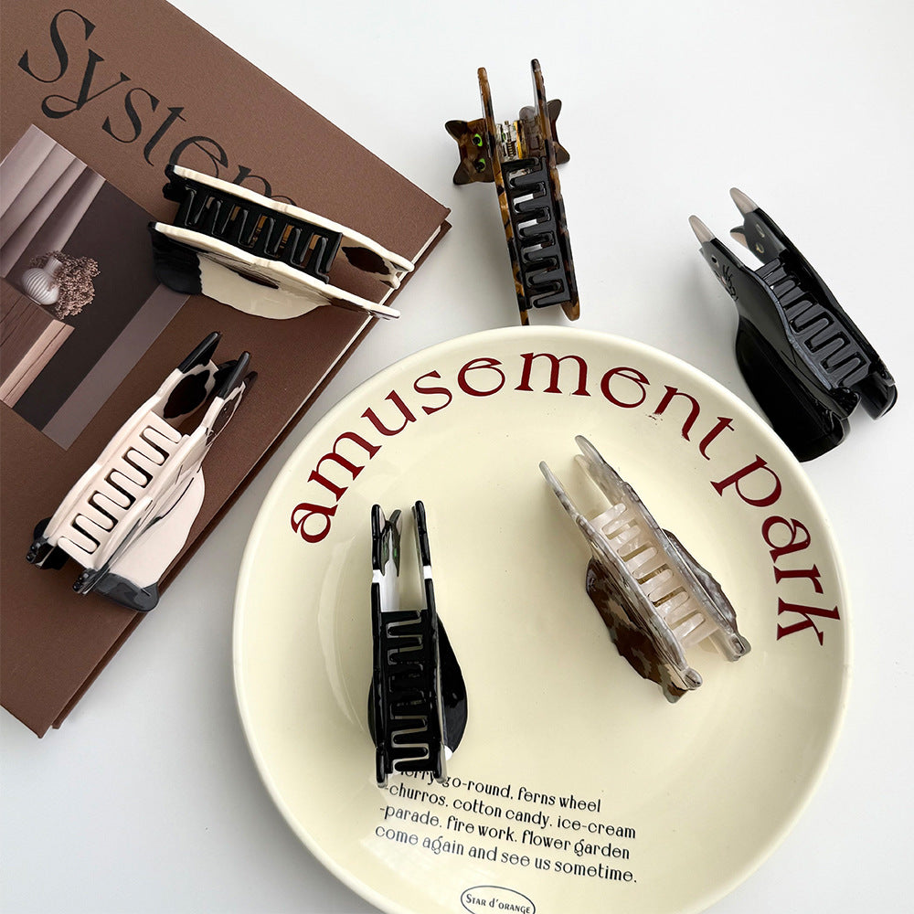 Cute Cat Barrettes Half Scratch Updo Shark Clip