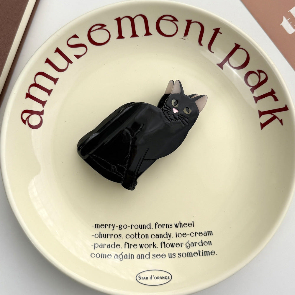 Cute Cat Barrettes Half Scratch Updo Shark Clip