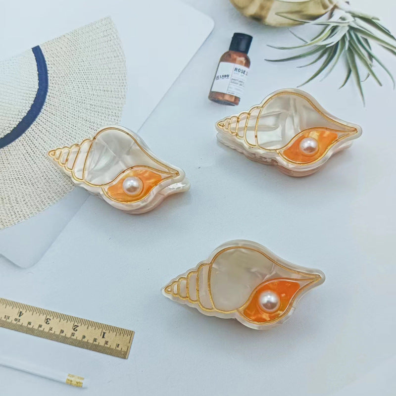 Sea Life Acetic Acid Mini Jaw Clip Whale Crab Seahorse Starfish Dolphin Young Girl Personalized Bang Clip Barrettes Hair