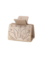 Leather Sunflower Hair Clip / Half-Up Shark Clip