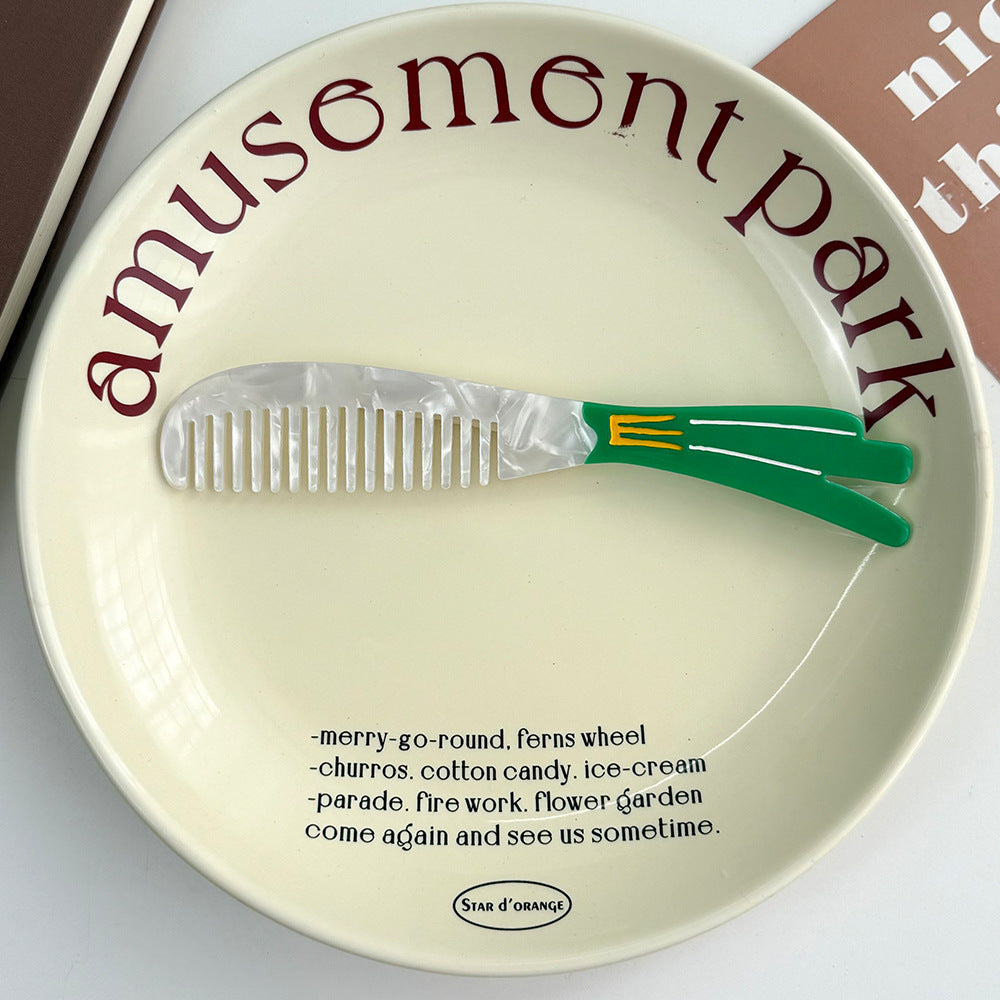 Acetate Comb Advanced Moving Vegetable Makeup Fun Comb Portable Hairdressing Comb