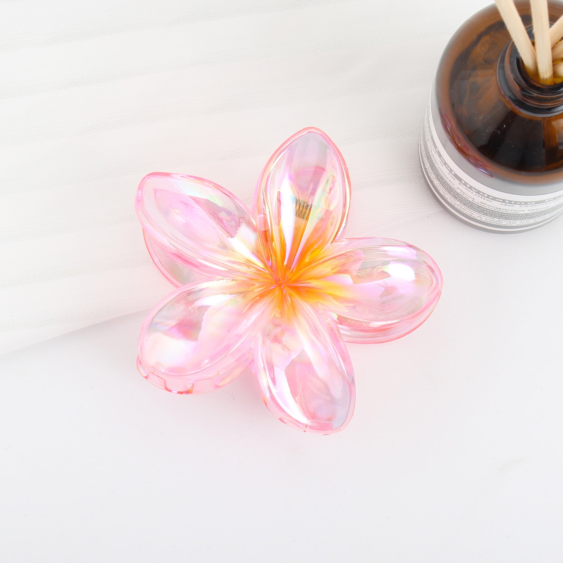 Plumeria Flower Hair Clip — For Updos, Half-Up Styles, and Claw Clips