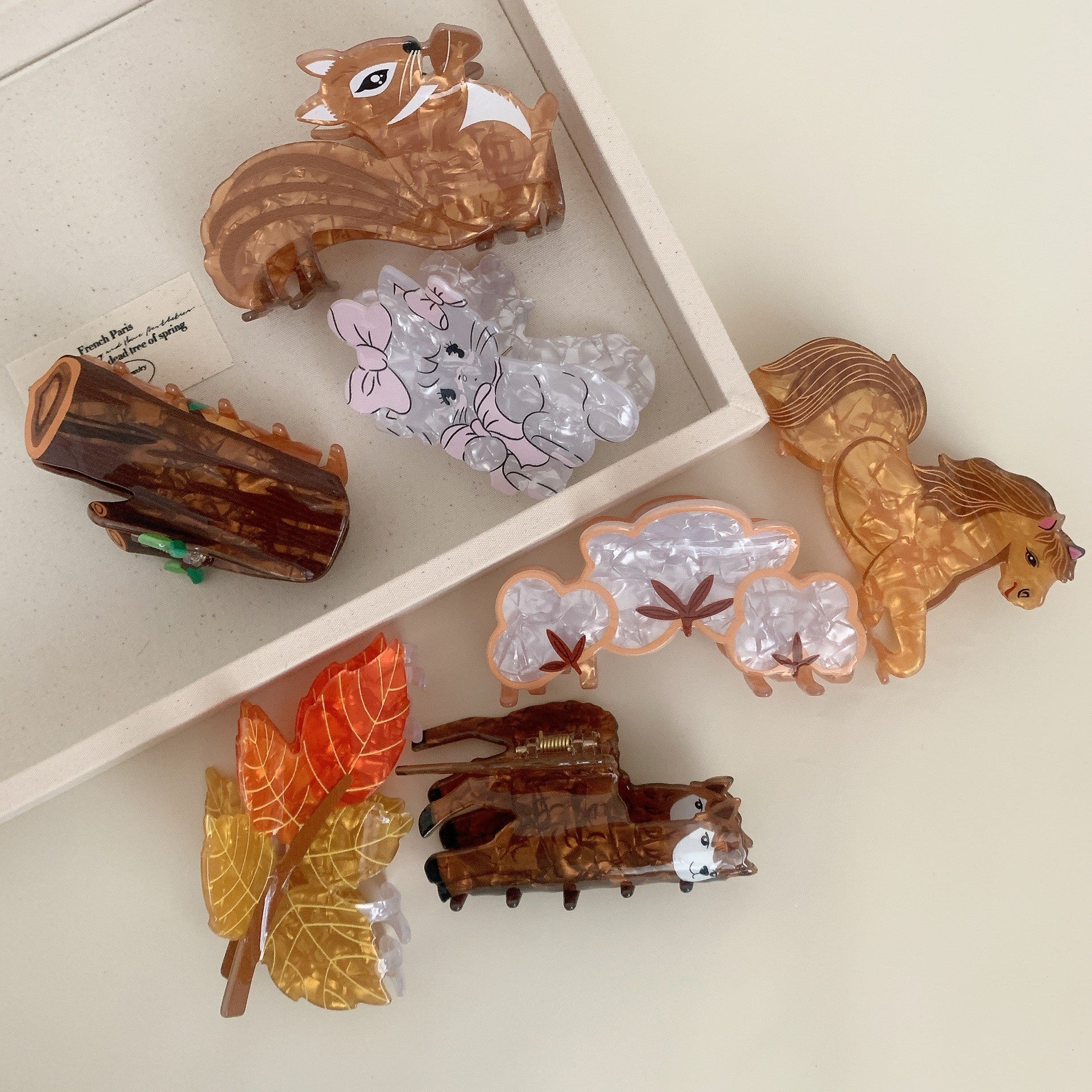 Animal Flower Acrylic Jaw Clip Updo Shark Clip