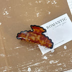 Blue-and-White Porcelain Style Claw Clip — Tie-Dye Speckled Pattern, Ideal for Updos