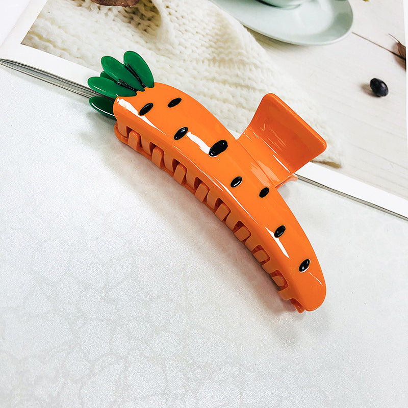 Vegetable Clamp Cherry Apple Shark Clamp Light Luxury Hair Claw Clip