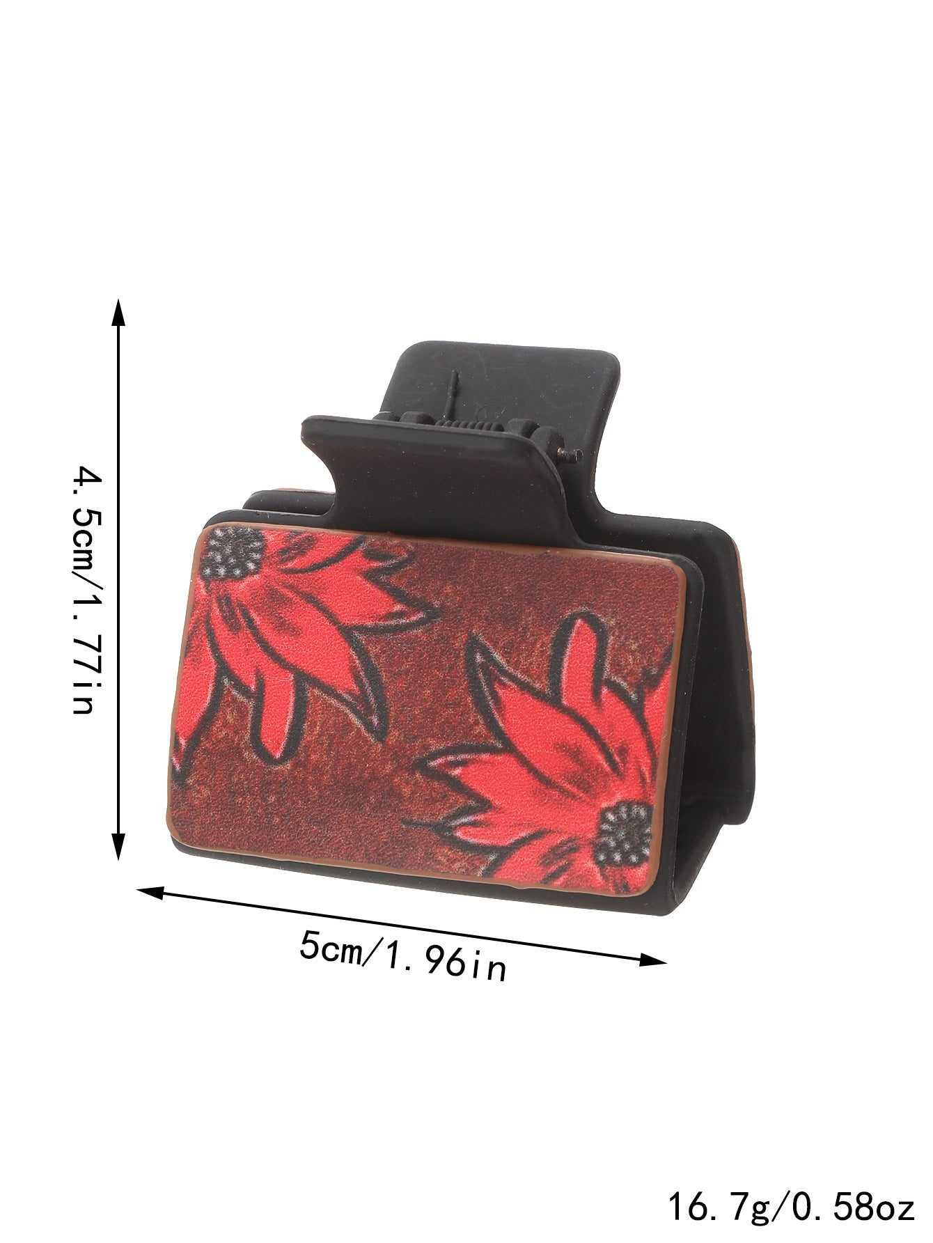 Leather Sunflower Hair Clip / Half-Up Shark Clip