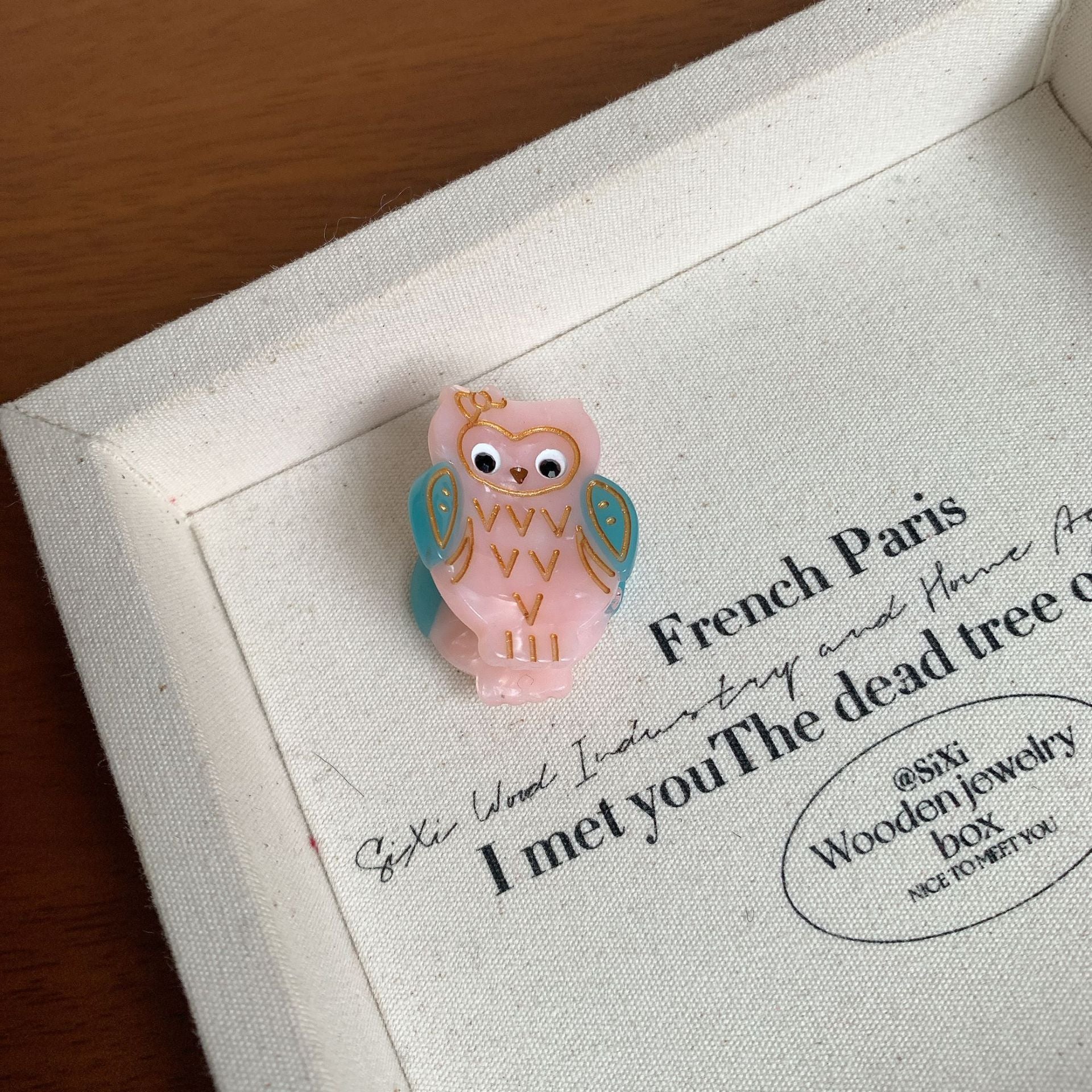 Owl Mini Clip Acetate Bangs Shark Clip