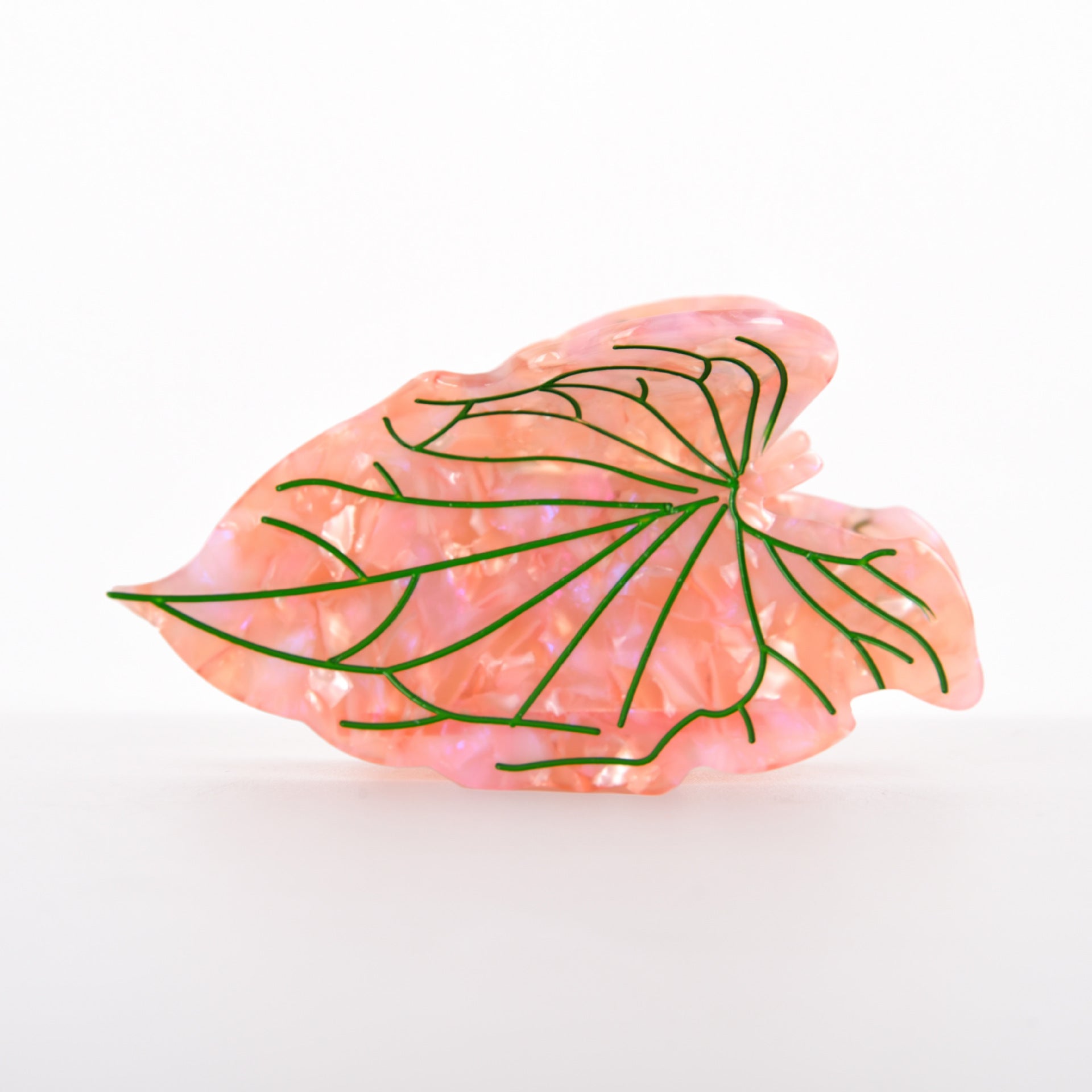 Leaves Barrettes Acetate Updo Large Size Shark Clip