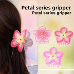 Plum Blossom Grip Flower Updo Shark Clip
