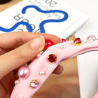 Valentine's day diamond-encrusted headband pearl headband