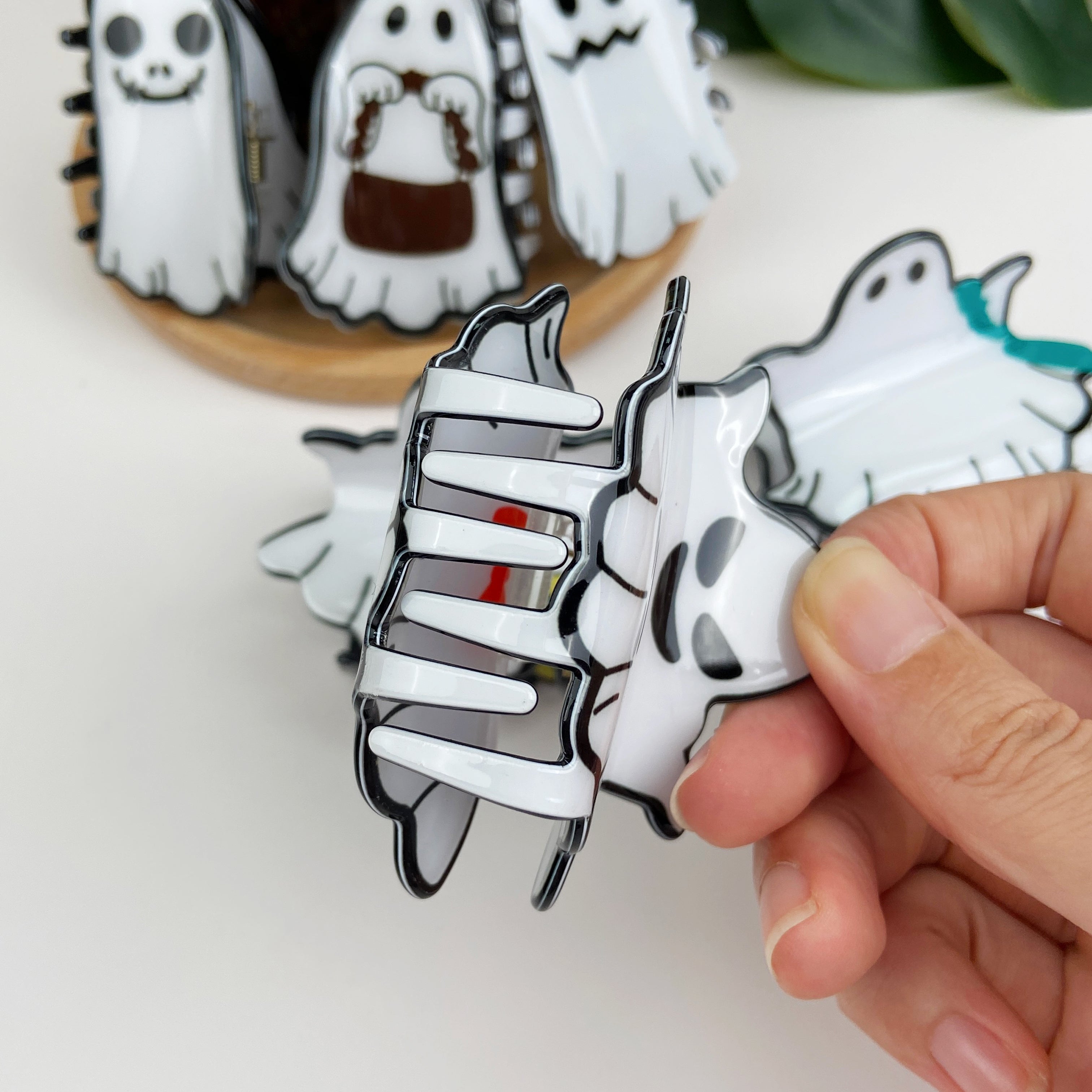 halloween ghost hair clip