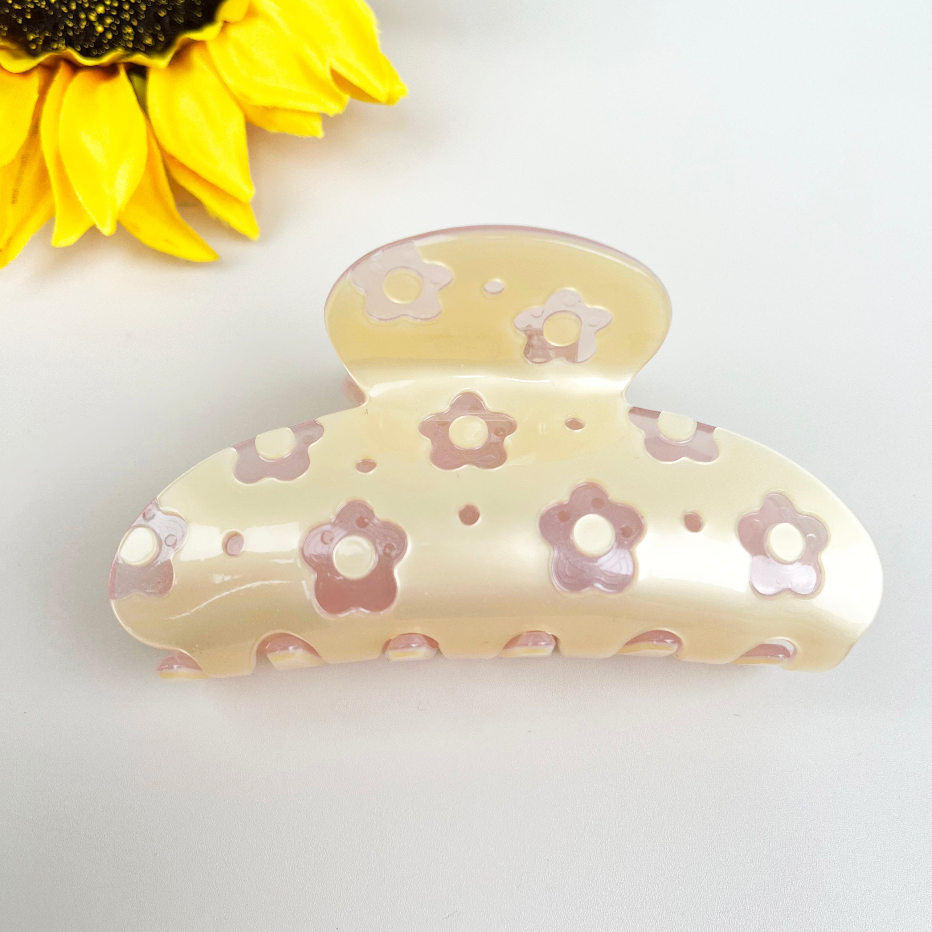 Flower hair clips pumpkin claw clip