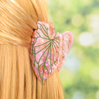 Leaves Barrettes Acetate Updo Large Size Shark Clip