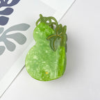 Green Gourd Acetate Hair Claw Clip
