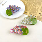 Haarspange aus Acetat mit Traubenmotiv, Obst-Serie, Krallenclips