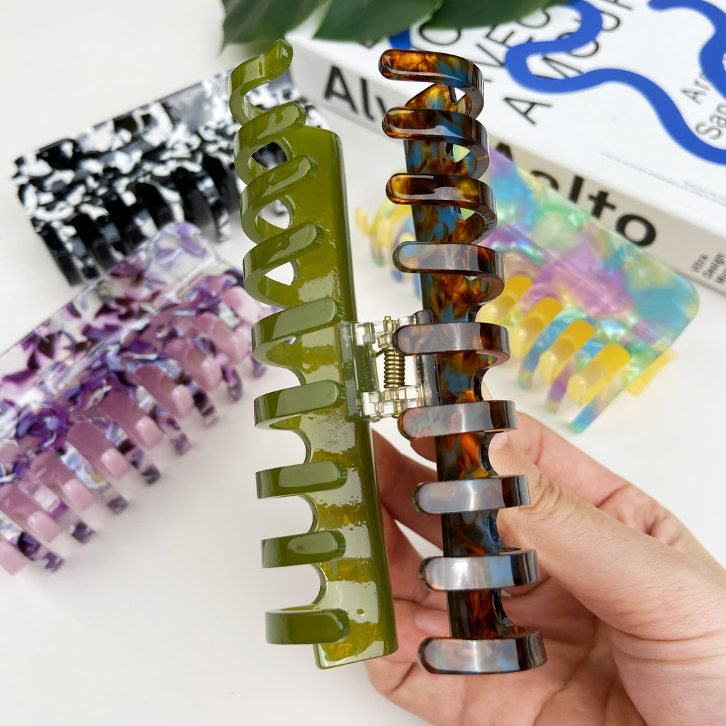 Acetate Vintage Oil Painting Hair Clip