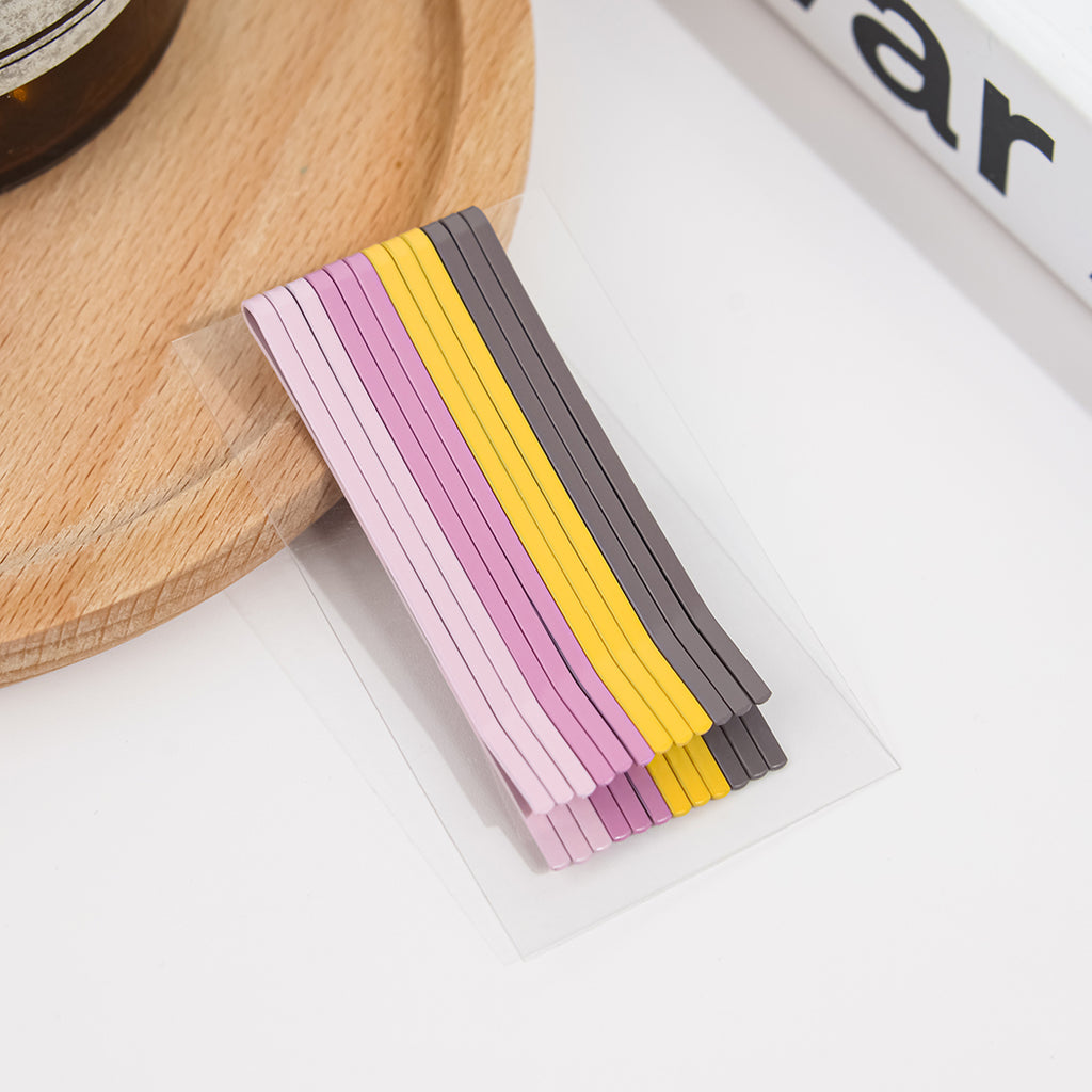 Bunte, stabförmige, mattierte Haarnadel mit Clip 