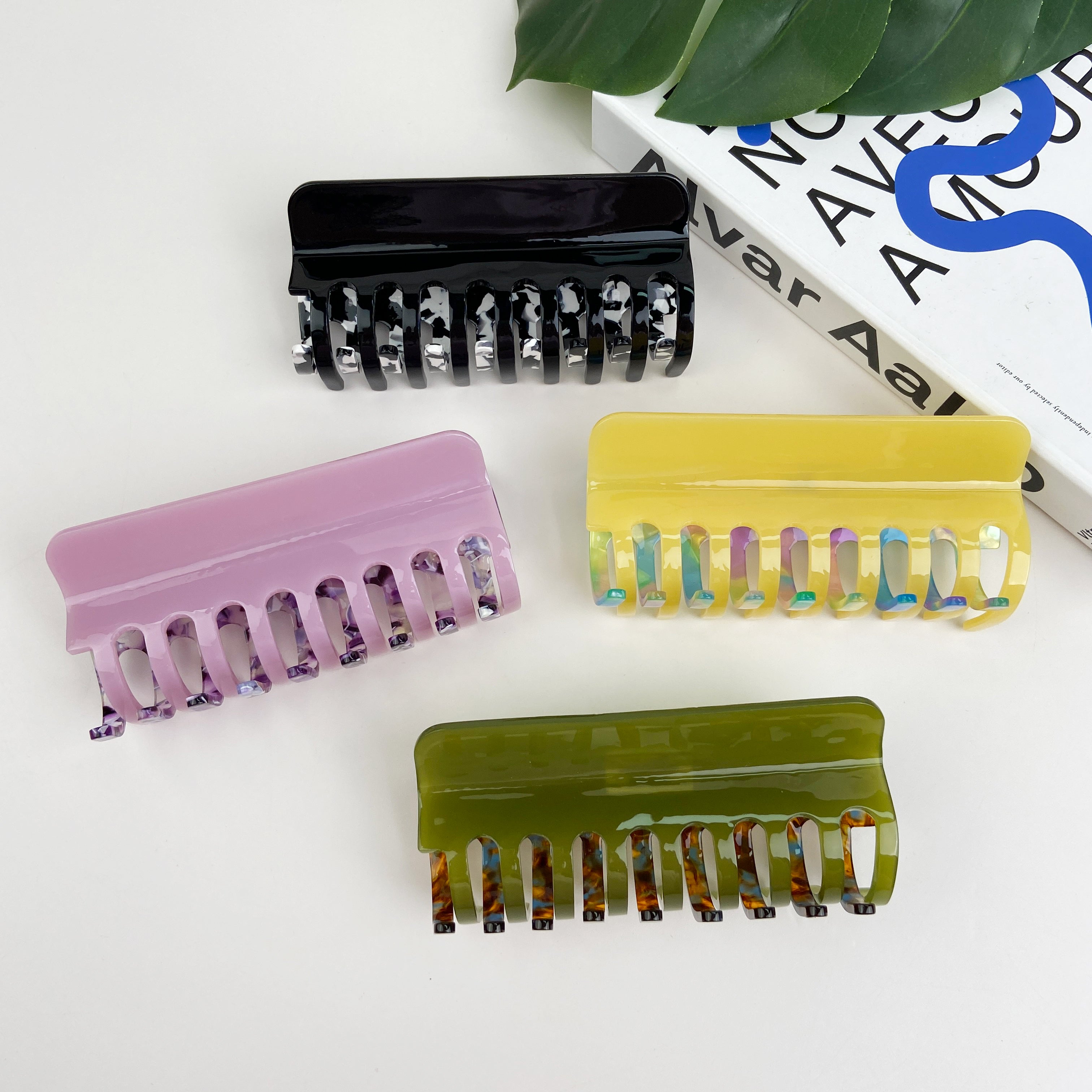 Acetate Vintage Oil Painting Hair Clip