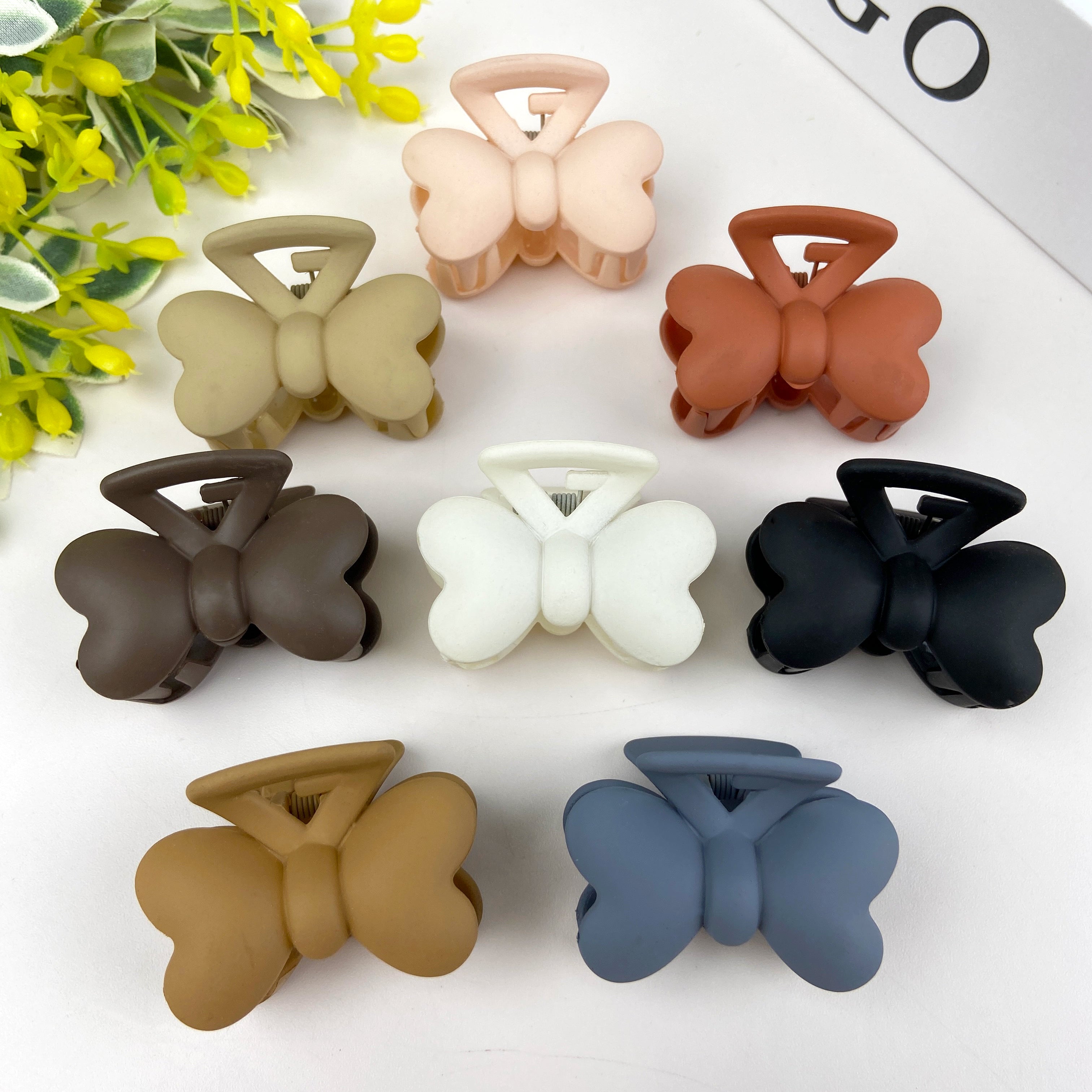 Frosted Simple Small Hair Clip Butterfly Clip