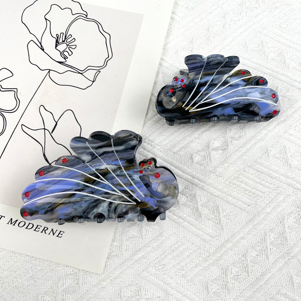 Large Peacock Hair Clips Animal Claw Clip Valentine's Day
