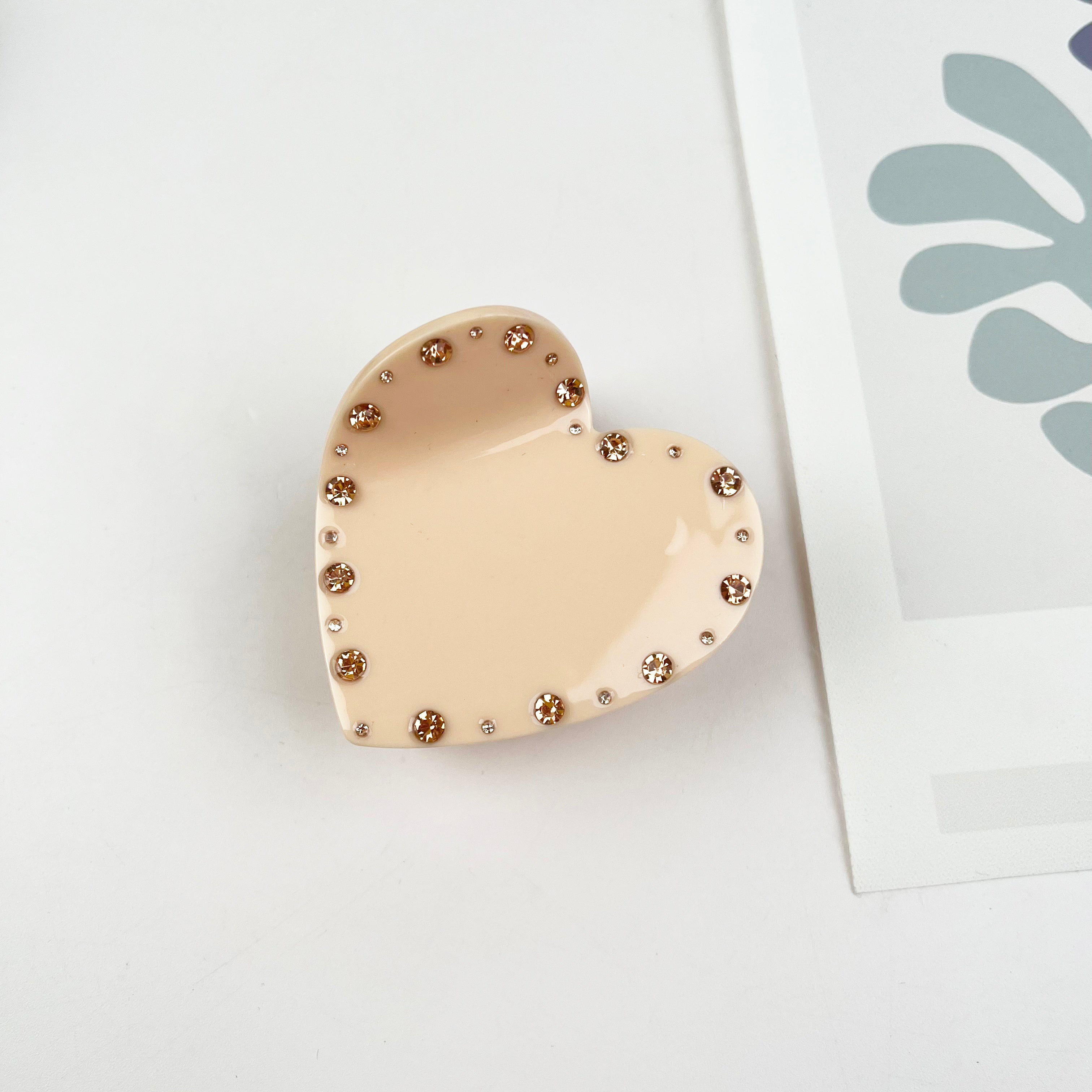 Love hair clip with pearl Valentine's Day